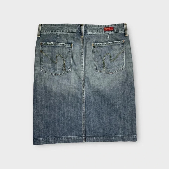 Citizens of Humanity Sophia #300 Knee Length Denim Skirt - Picture 4 of 10